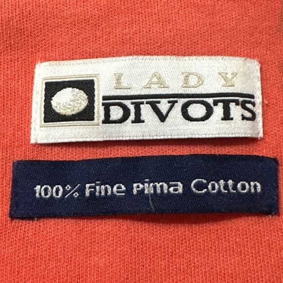 Lady Divots Golfing jacket women’s Sz small coral color zip up 100% Pima Cotten - Picture 4 of 6
